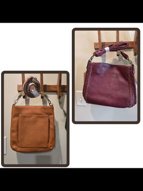 Ampere Creations Crossbody Bag Bundle- Burgundy and Tan